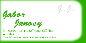 gabor janosy business card